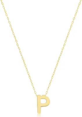 Produktbild von Stylische 9 Karat (375) Gold Buchstaben / Initiale Damen - Anhänger mit Kette - 42cm; TRS35951LTP