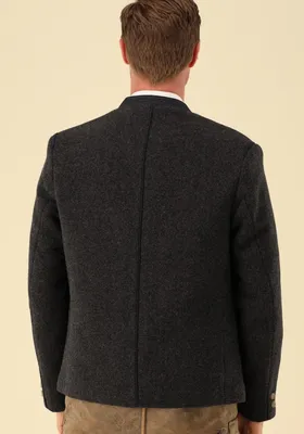 Produktbild von Trachtenjacke Trachtenjanker Trachten Janker aus Wolle, Größe:58/3XL, Farbe:Anthrazit