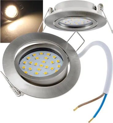 Produktbild von LED Einbauleuchte, 3W, 370lm, Ø71mm, Edelstahl, flach, schwenkbar