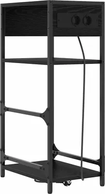 Produktbild von Nachttisch Schwarz Eichen-Optik 40 x 27 x 76 cm Holzwerkstoff