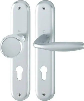 Zdjęcie produktu dla Zestaw długich rozet NY 53/273P/1810 Aluminium F1 PZ 72mm DIN L/R HOPPE