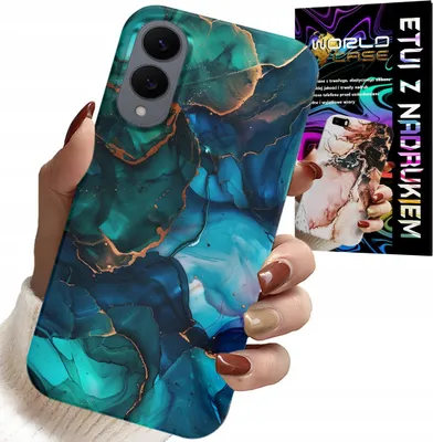 Image de Étui Pour Samsung Galaxy S25 Edge - Bleu Vert Marbre Arrière Designs