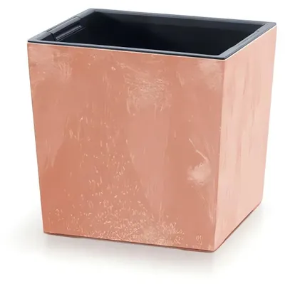 Produktbild von Blumentopf mit Einsatz Beton Stein Optik Pflanzkübel Kräutertopf Blumenkübel Terrakotta 24 x 24 x 23,5 cm