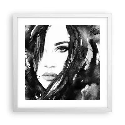 Produktbild von Gerahmtes Poster - Weißer Rahmen - Schmuck Dame Kleid Eleganz - 40x40 cm - Wand Bild - Wanddeko - Wandbilder - Wandposter - Bilderrahmen - Bilder - Kunstdruck - Wandbild - P2WAC40x40-3097
