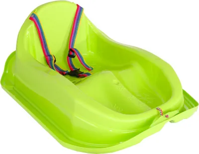 Zdjęcie produktu dla Plastikowe mini sanki "Bobek" - Zielone sanki dla dzieci