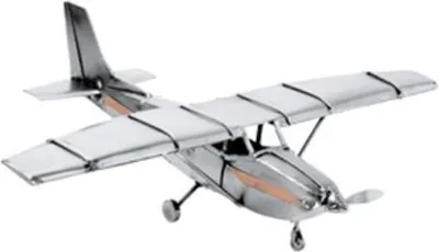 Zdjęcie produktu dla Metalowy model samolotu „Cessna” – ręcznie wykonana rzeźba