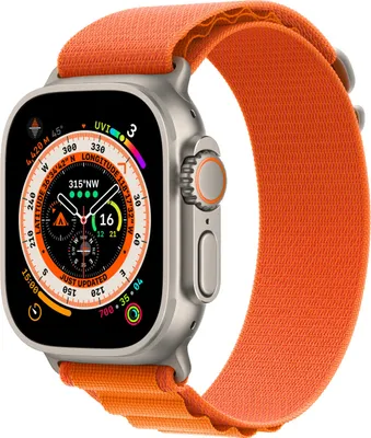 Produktbild von Apple Alpine Loop Armband für die Apple Watch | 44/45/46/49 mm – Größe L – Orange