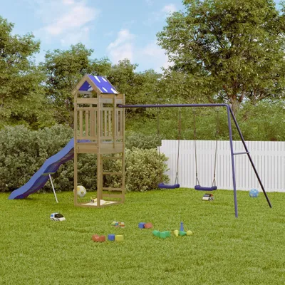 Produktbild von Möbel Spielturm Imprägniertes Kiefernholz - Schaukeln 3279126