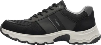 Productafbeelding van Rieker heren sneakers, veterschoen, outdoor/trekking, model 11401, maat: 42 EU, kleur: zwart