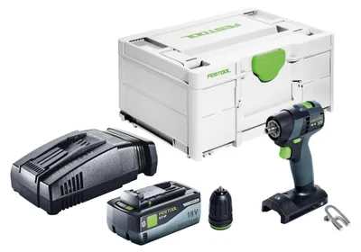 Obrázek produktu pro Akumulátorový vrtací šroubovák Festool TXS 18-Basic 18 V 40 Nm bezkartáčový + 1x akumulátor 8,0 Ah + rychlonabíječka + systainer.