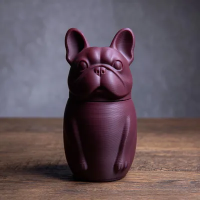 3D-gedruckte Tierurne mit Französischer Bulldogge – Decords, Produktansicht 1