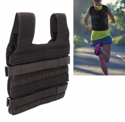 Obrázek produktu pro Zátěžová vesta Solidchoice, 15 kg - Nastavitelná - Kapacita 32 sáčků - Prodyšná síťovina - Vhodná pro váhu 60-100 kg - Pro posilování - Zátěžová vesta