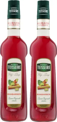 Image de Mathieu Teisseire Sirop pour boissons Rhubarbe 0,7L (pack de 2)