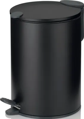 Zdjęcie produktu dla Treteimer Metall-mattoptik, schwarz, Inhalt: 3,00 Liter, Höhe: 230 mm, ø: 170 mm