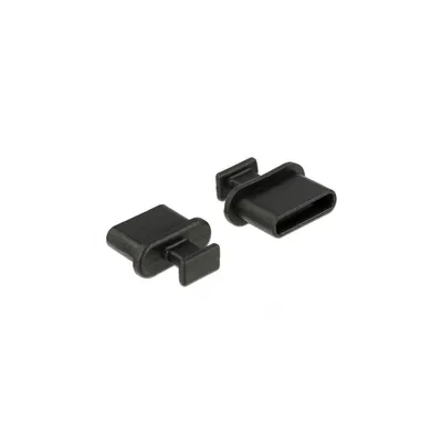 Imagen del producto de Delock 64013 Staubschutz USB TypC-Buchse m. Griff schwarz 10 St.