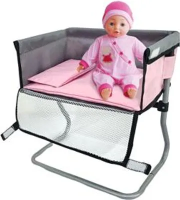 Produktbild von Puppenpflegetisch grau rosa39x25x39cm