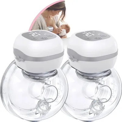 Immagine prodotto di Tiralatte elettrico, design portatile, livelli regolabili, set da 2 pezzi