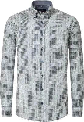 Produktbild von CASAMODA Freizeithemd Langarm Button-Down Casual Blau gemustert M