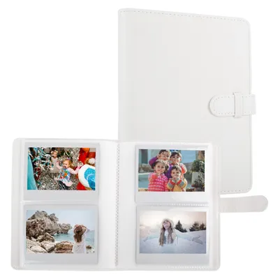 Imagen del producto de Omgoods: Álbum de fotos con 80 compartimentos para cámaras Instax, fabricado en cuero sintético (PU)