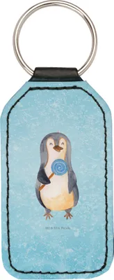 Produktbild von Mr. & Mrs. Panda Schlüsselanhänger Pinguin Lolli - Eisblau - Geschenk, Süß, Taschenanhänger, schlüsselbund anhänger, Heißhunger, schlüssel, Spruch, Süßigkeiten, Naschen