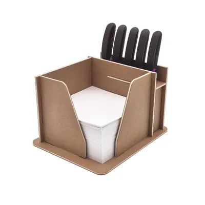 Produktbild von Schreibtisch Organizer - Zettelbox für Zettelblöcke und Stifte -  perfekt für Büro, Homeoffice & kreative Arbeitsplätze