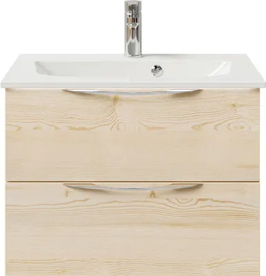 Produktbild von Pelipal Badmöbel-Set Sunline 300 BxHxT 67 x 49,9 x 48 cm Frontfarbe eiche Badmöbel-Set mit Waschtisch Mineralmarmor