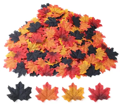 Künstliche Ahornblätter, 200 Stück, Herbstdeko, 4 Farben, 7x8,4 cm
