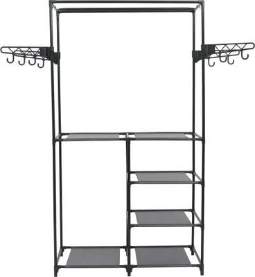 Obrázok produktu pre vidaXL Vešiak na kabáty z ocele a vlny 87x44x158 cm čierny