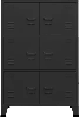 Produktbild von " " Lagerschrank Industrial Schwarz 75x40x115 cm Metall NeuMöbel 8796703