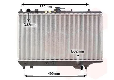 Produktbild von VAN WEZEL 27002071 Kühler Wasserkühler Motorkühler für MAZDA FAMILIA IV (BF)
