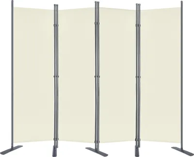 Obrázek produktu pro XMTECH Screen 4ks Room Divider Partition Screen 4 Foldable Privacy Screen Balcony (225x180cm, béžová)