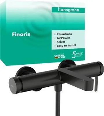 Obrázok produktu pre Hansgrohe Finoris jednopáková vaňová batéria na montáž na stenu, dosah 194 mm, 76420340