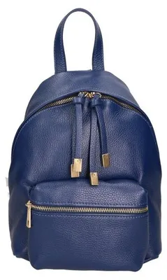 Image de Sac à dos pour femmes en cuir véritable, avec fermeture éclair et compartiments, fabriqué en Italie