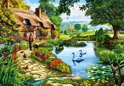 Obrázok produktu pre Bluebird Puzzle Puzzle Chata pri jazere - 1000 dielikov