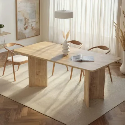 Produktbild von Skye Decor, Linza - Honey Oak, Esstisch, Honigeiche, 100% MELAMINBESCHICHTETE SPANNPLATTE, 180 x 90 x 75 cm