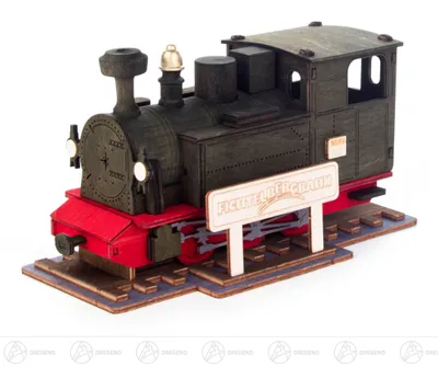 Produktbild von Räuchermann Räucher-Lok "Fichtelbergbahn" Breite x Höhe x Tiefe 17 cmx10 cmx9 cm NEU