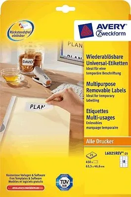 Produktbild von AVERY Zweckform InkJet + Laser + Kopier-Etiketten
