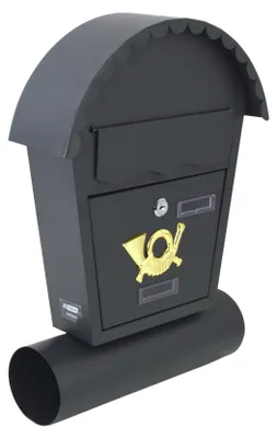 Produktbild von Briefkasten mit Zeitungsrolle, Anthrazit, 370x470x100mm