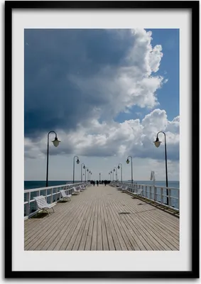 Produktbild von Bild - Bilderrahmen - 50 cm x 70 cm - MDF - Rahmen - Wandkunst Pier in Orłowo