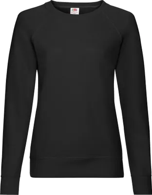 Produktbild von Fruit of the Loom - Pullover für Damen Raglanärmel FK1925 (S) (Schwarz)