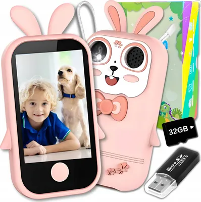 Produktbild von Telefon Für Kinder Spielzeug Digitalkamera Edukatives Kamera + 32Gb Karte