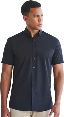 Produktbild von Henbury - Hemd CoolPlus für Herren kurzärmlig RW10614 (L) (Schwarz)