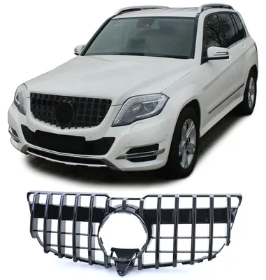 Sport Kühlergrill Schwarz Glanz passt für Mercedes GLK X204 Facelift 2012-2015 – Produktansicht