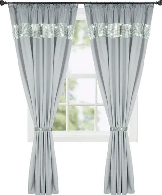 Obrázek produktu pro Inox Trade Hotový Závěs s Kamínky Zirconia, Záclona, 145cm x 250cm - Světle šedá