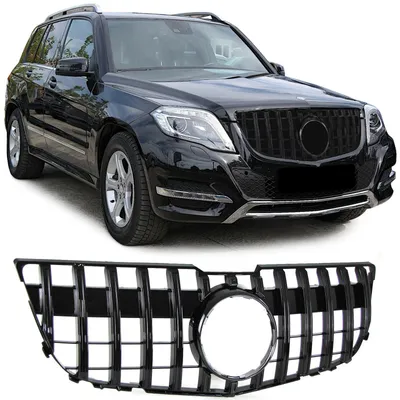 Sport Kühlergrill Schwarz Glanz passt für Mercedes GLK X204 Vorfacelift 08-12 – Produktansicht