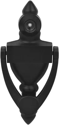 Produktbild von Türklopfer mit Türspion, 102 mm, schwarz, für Haustür