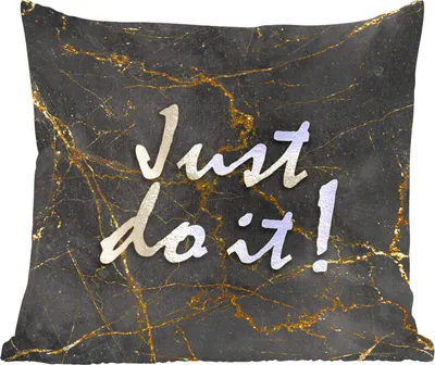 Produktbild von MuchoWow® Zierkissen Sofakissen Wohnzimmer Dekokissen 40x40 cm Zitate - Motivation - Marmor - Foto Kissen - Schlafzimmer Dekoration