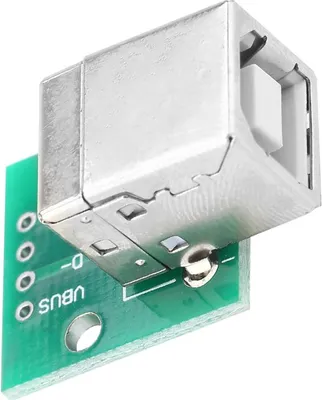 Obrázok produktu pre 10 ks USB typu B samica na DIP adaptér doska 4 pin 2,54 mm rozteč