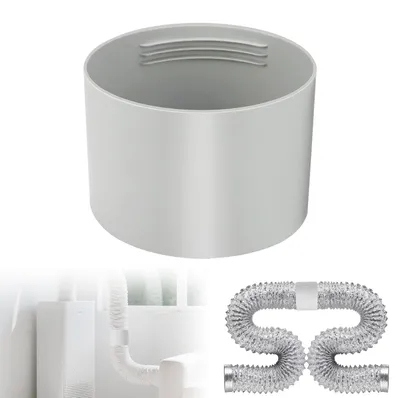 Abluftschlauch-Adapter 150 mm, ABS, grau für Klimaanlage