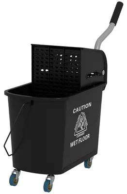 Obrázok produktu pre Vedro s lisom na odtieky, objem 20 litrov | Farba: Čierna | Rozmery: 27 x 60 x 70,5 cm